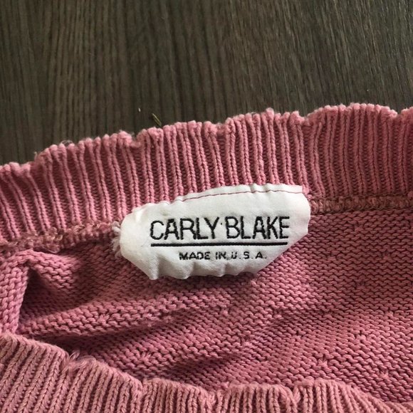Carly Blake pink embroidered sweater top - Picture 4 of 4